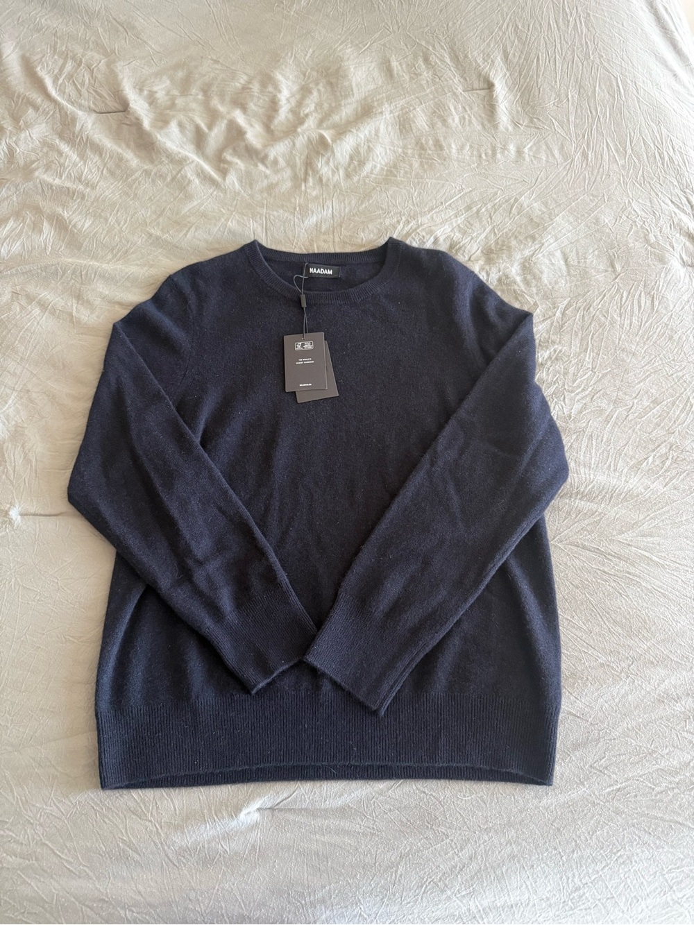 NAADAM Women’s Cashmere Crewneck Sweater - Navy